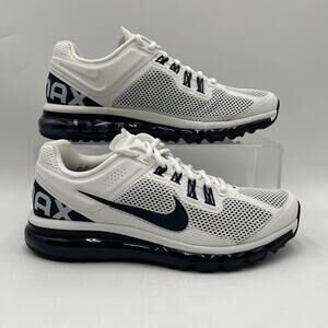 Mens Size 10.5 Nike Air Max 2013 Summit White Black Sneakers HF3660 101 NEW